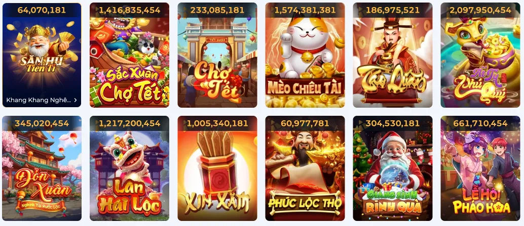 Slot game / nổ hũ, bắn cá và trò chơi arcade